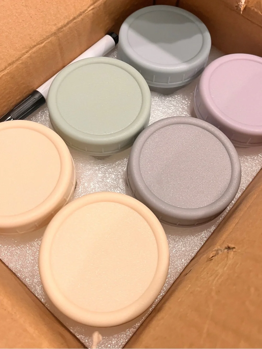 VITEVER Glass Baby Food Containers – 2 oz / 60 ml NWOT Set of 6